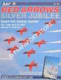 Book cover of RAF Red Arrows Silver Jubilee - 1989 Poster by Royal Air Force Benevolent Fund